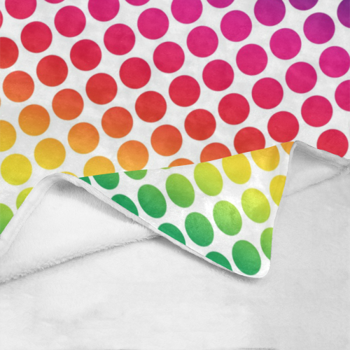 Rainbow Polka Dots Ultra-Soft Micro Fleece Blanket 40"x50"