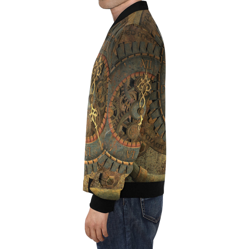 Steampunk, clockwork All Over Print Bomber Jacket for Men/Large Size (Model H19)