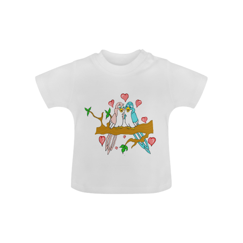 Love Birds White Baby Classic T-Shirt (Model T30)