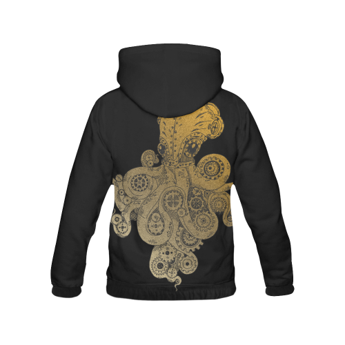 Retro Futurism Steampunk Adventure Octopus 3 All Over Print Hoodie for Men (USA Size) (Model H13)