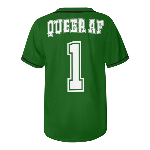 (DR GREEN) Queer AF Jersey All Over Print Baseball Jersey for Men (Model T50)