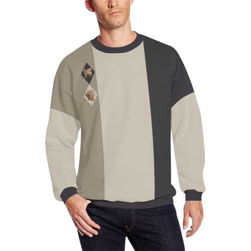 Casual Style Men's Oversized Fleece Crew Sweatshirt/Large Size(Model H18)
