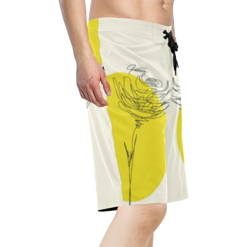 abstract rose Men's All Over Print Board Shorts (Model L16)