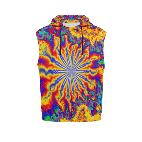 Chaos All Over Print Sleeveless Hoodie for Women (Model H15)