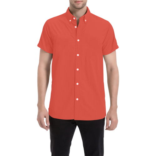 Cherry Tomato Men's All Over Print Short Sleeve Shirt (Model T53)