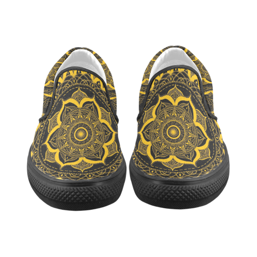 MANDALA SUNSHINE Slip-on Canvas Shoes for Men/Large Size (Model 019)