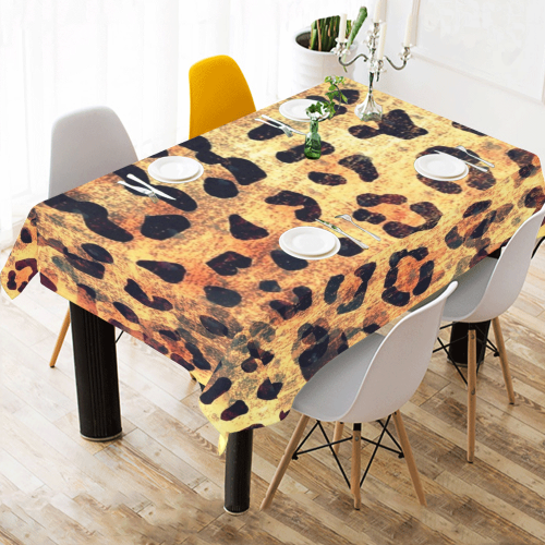 Animal Pattern by K.Merske Cotton Linen Tablecloth 60"x 84"
