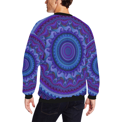 MANDALA PASSION OF LOVE All Over Print Crewneck Sweatshirt for Men/Large (Model H18)