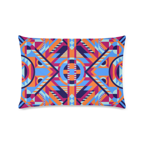 Modern Geometric Pattern Custom Rectangle Pillow Case 16"x24" (one side)