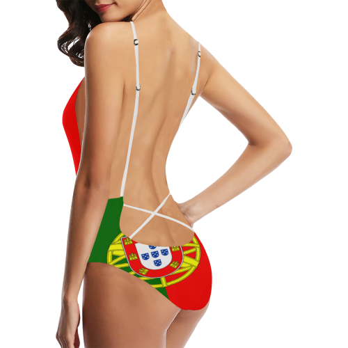 PORTUGAL Sexy Lacing Backless One-Piece Swimsuit (Model S10)