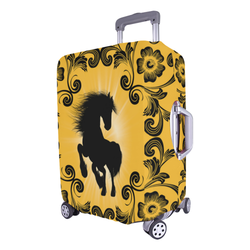 Black horse silhouette Luggage Cover/Large 26"-28"