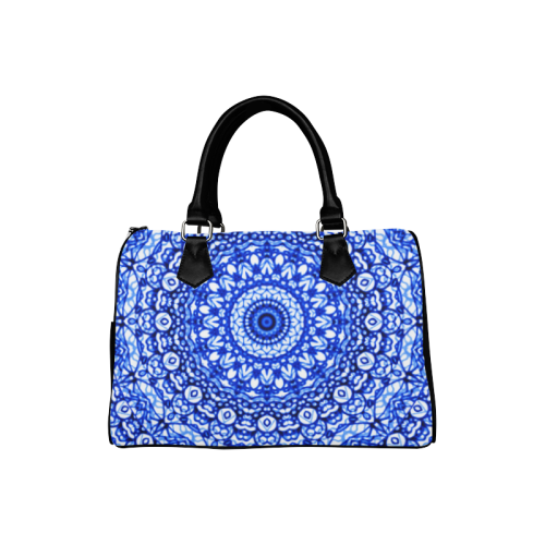 Blue Mandala Mehndi Style G403 Boston Handbag (Model 1621)