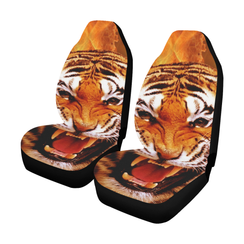 Tiger and Flame Car Seat Covers (Set of 2)