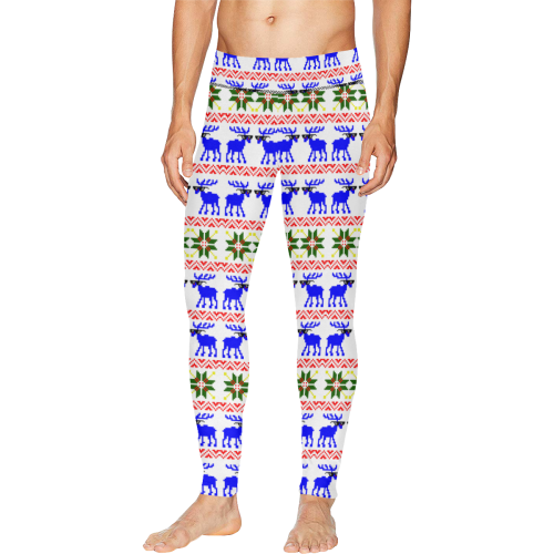 Christmas Ugly Sweater 'Deal With It" White Men's All Over Print Leggings (Model L38)