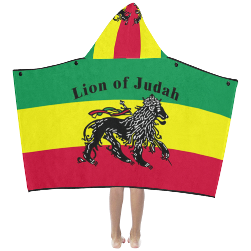RASTA LION OF JUDAH Kids' Hooded Bath Towels