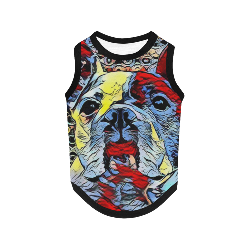 FRENCH BULLDOG ART COLORFUL All Over Print Pet Tank Top