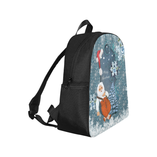 Funny Santa Claus Multi-Pocket Fabric Backpack (Model 1684)
