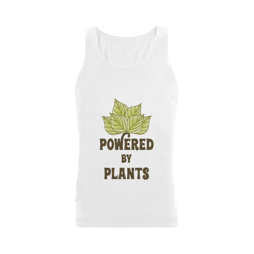 Powered by Plants (vegan) Men's Shoulder-Free Tank Top (Model T33)