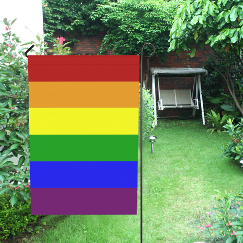 Rainbow Flag Garden Flag 28''x40'' （Without Flagpole）