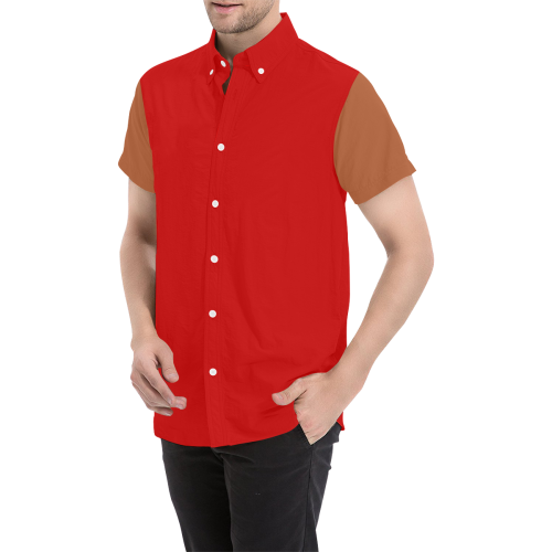 RB07 Red Shirt Men's All Over Print Short Sleeve Shirt (Model T53)