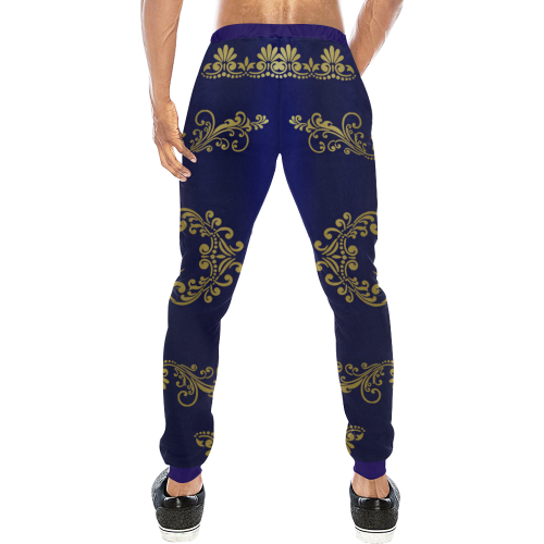 VIP LCC GOLDEN BLUE Men's All Over Print Sweatpants (Model L11)