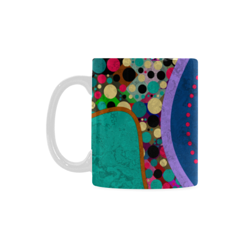 Abstract Pattern Mix - Dots And Colors 1 Custom White Mug (11OZ)