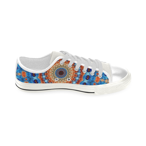 Kaleidoscope Low Top Canvas Shoes for Kid (Model 018)