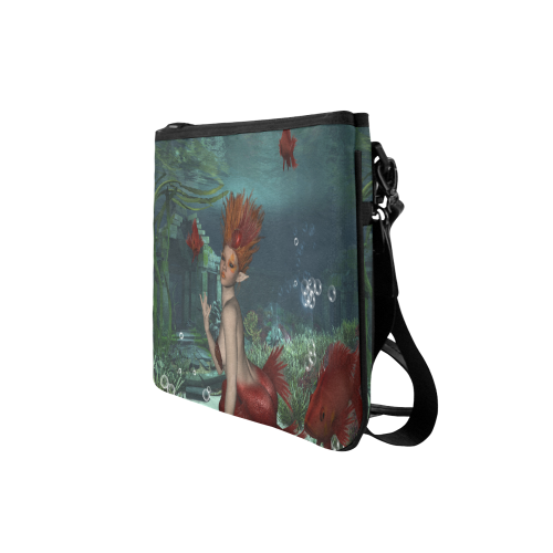 Beautiful mermaid and fantasy fish Slim Clutch Bag (Model 1668)