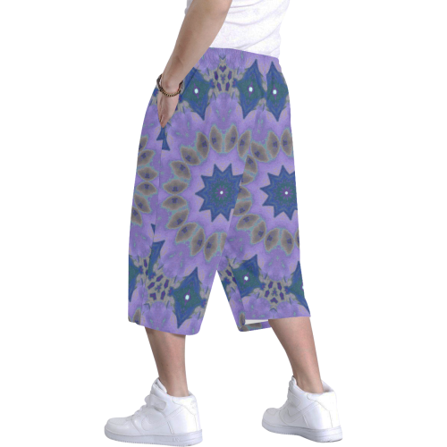 purple mandala Men's All Over Print Baggy Shorts (Model L37)