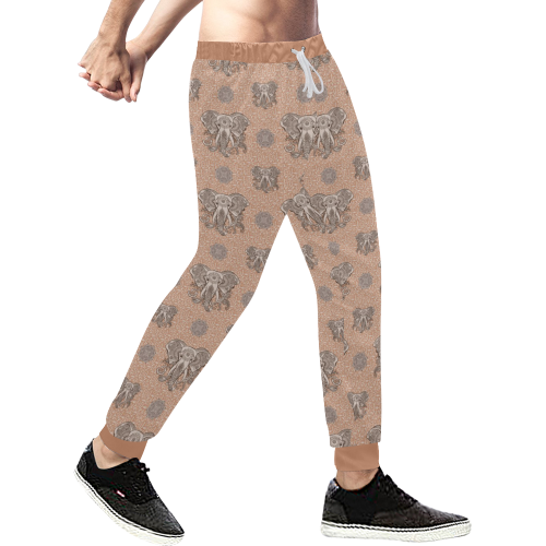 Ethnic Elephant Mandala Pattern Men's All Over Print Sweatpants (Model L11)