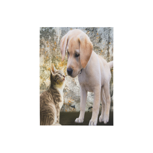 Kitten And Puppy Love Photo Panel for Tabletop Display 6"x8"