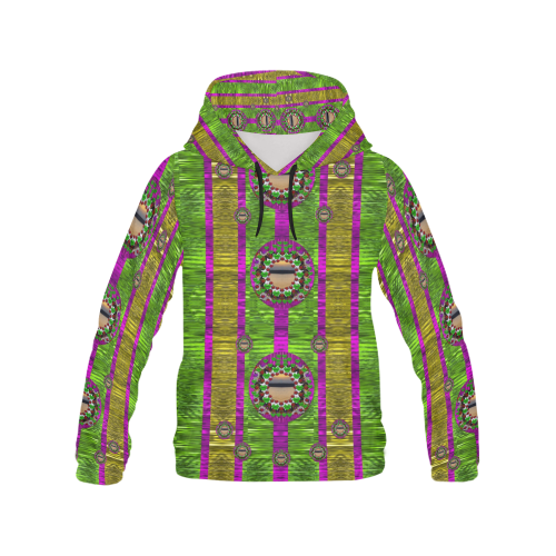 Sunset love in the rainbow decorative All Over Print Hoodie for Men/Large Size (USA Size) (Model H13)