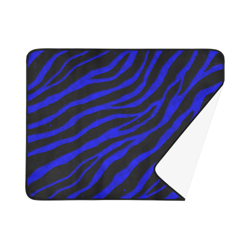Ripped SpaceTime Stripes - Blue Beach Mat 78"x 60"