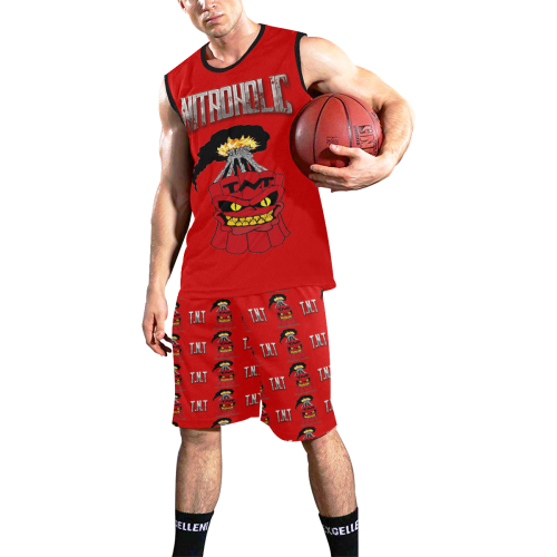 Nitroholic Red All Over Print Basketball Uniform
