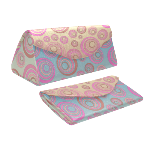 Retro Psychedelic Pink and Blue Custom Foldable Glasses Case