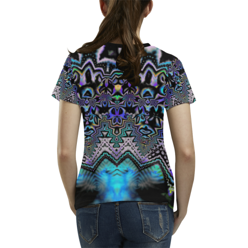 Experimental Puiseux 01 All Over Print T-shirt for Women/Large Size (USA Size) (Model T40)