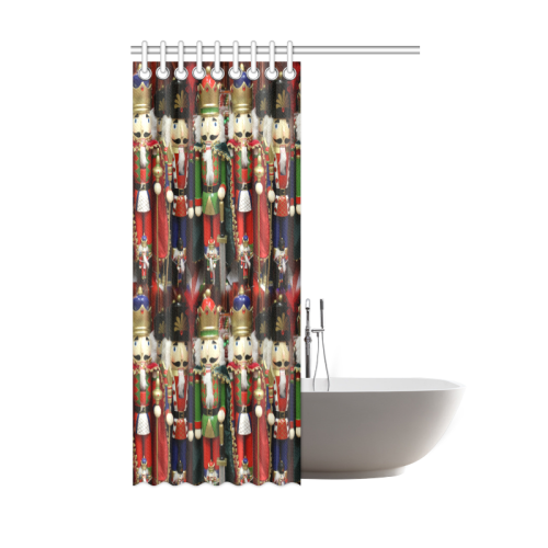 Christmas Nut Cracker Soldiers Shower Curtain 48"x72"