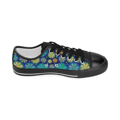 zappwaits flower  3 Women's Classic Canvas Shoes (Model 018)