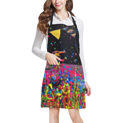 Kingfisher in a Paintscape All Over Print Apron
