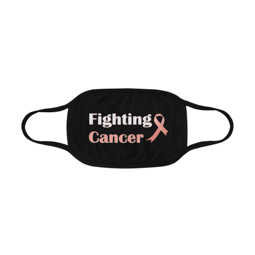 FIGHTING CANCER - PEACH RIBBON Mouth Mask