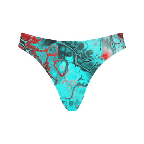awesome fractal 35G by JamColors Women's All Over Print Thongs (Model L30)