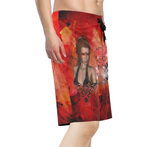 Fairy with clef Men's All Over Print Board Shorts (Model L16)
