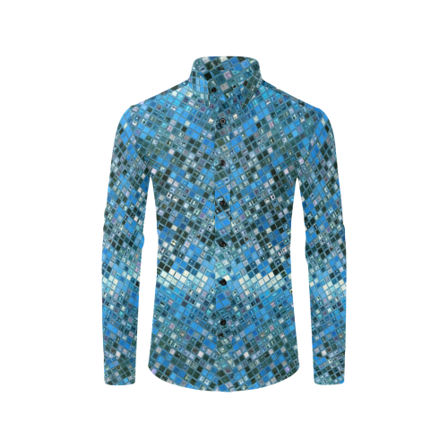 Blue Pattern by Artdream Men's All Over Print Casual Dress Shirt (Model T61)