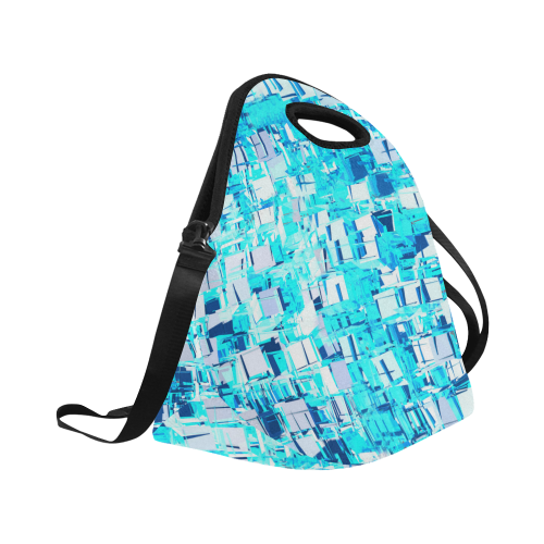 ice cube mosaic Neoprene Lunch Bag/Large (Model 1669)