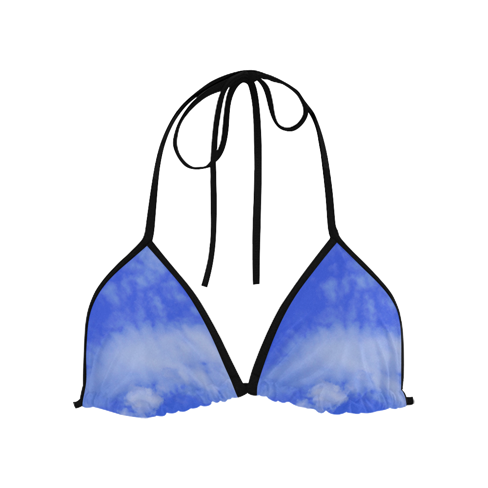 Blue Clouds Custom Bikini Swimsuit Top ID D5469475