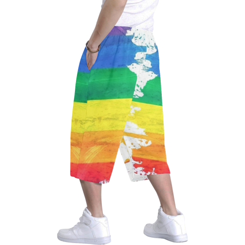 Love is Love by Nico Bielow Men's All Over Print Baggy Shorts (Model L37)