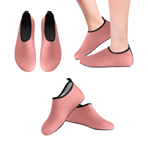 color light coral Kids' Slip-On Water Shoes (Model 056)