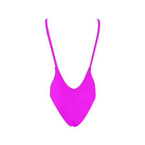 color fuchsia / magenta Sexy Low Back One-Piece Swimsuit (Model S09)
