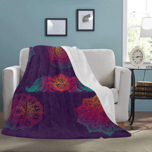 Colorful Mandala Ultra-Soft Micro Fleece Blanket 60"x80"