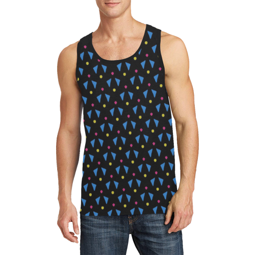 Funny Doodle Pattern 2A by JamColors Men's All Over Print Tank Top (Model T57)